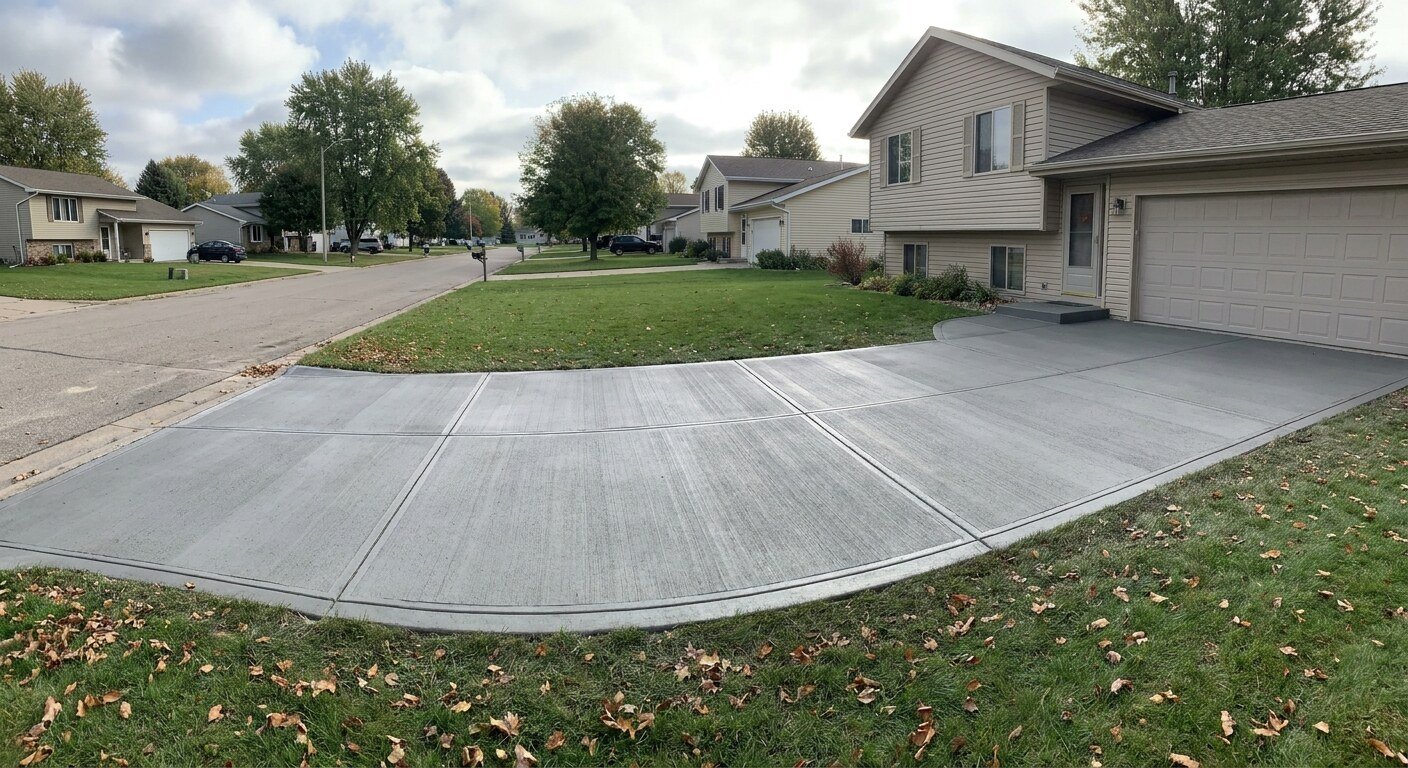 Concrete driveway project in Worthington, Ohio by Columbus Driveway Co.