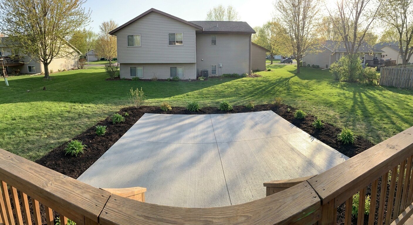 Concrete patio project in Bexley, Ohio by Columbus Driveway Co.